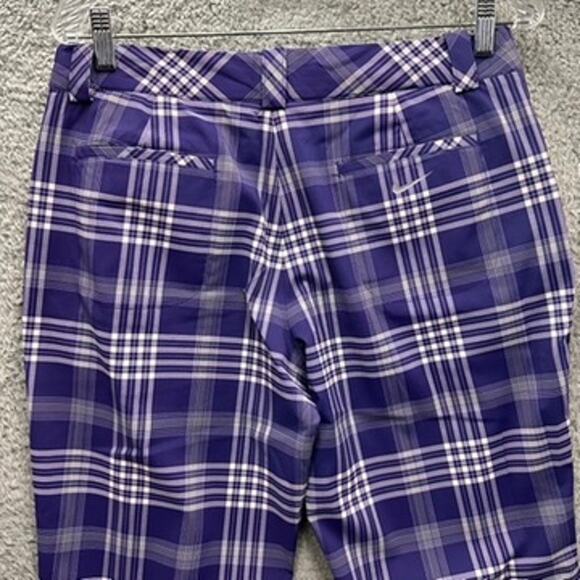 Nike Golf Dri-Fit Women's Size 8 Pebble Beach Plaid Pants Outdoor Activewear - Picture 7 of 11